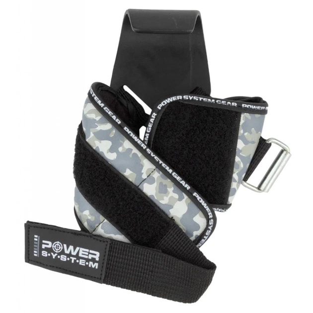 Гаки для тяги на зап'ястя Power System Hooks Camo PS-3370 Black/Grey L (PS_3370_Black/Grey L) - picture 6