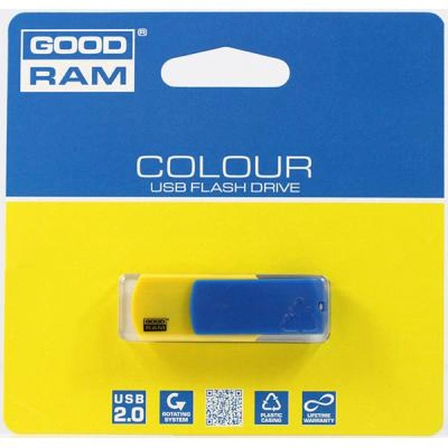 USB флеш накопичувач Goodram COLOUR 8 GB UKRAINE, Blue/Yellow (PD8GH2GRCOBYR9) - зображення 1