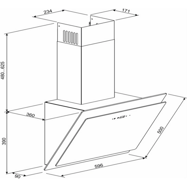 Витяжка кухонна GRANADO Vivares 1614-1200 white glass (GCH336455) - picture 12