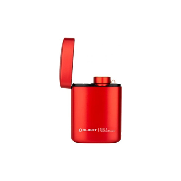 Ліхтар Olight Baton 3 Premium Red + зарядна станція - зображення 1