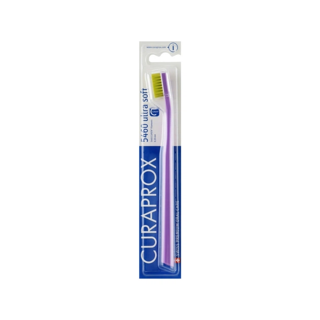 Зубна щітка Curaprox CS 5460 Ultra Soft Ультрам'яка D 0.10 мм Лілова із салатовою щетиною (CS 5460-14) - зображення 1