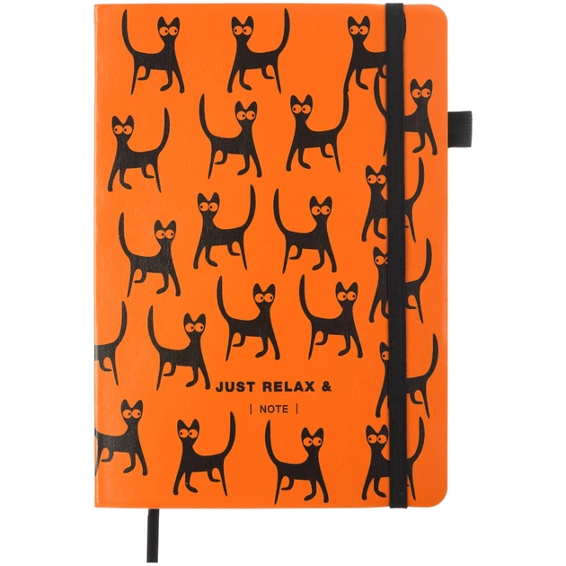 Книга записная Buromax RELAX, А5, 96 листов, клетка, оранжевый (BM.295101-11) - изображение 1