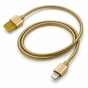 Дата кабель USB 2.0 AM to Lightning 1.0m 2.4A metal gold XoKo (XK-CTL-001-GD) - зменшене зображення 2