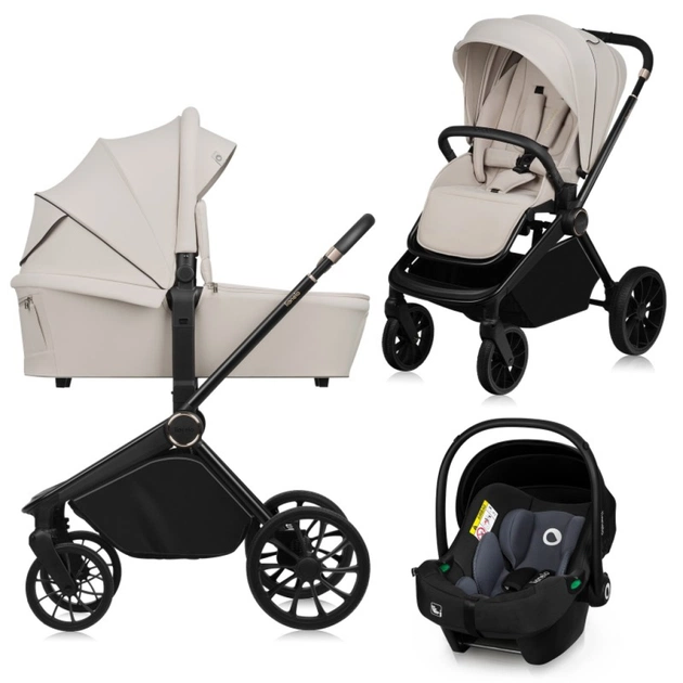 Коляска Lionelo 3 в 1 Mika Plus Beige Sand (LO-MIKA PLUS 3IN1 BEIGE SAND) - зображення 1
