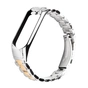 Ремінець до фітнес браслета XoKo Metal Jewerly для Xiaomi Mi Band 3/4 Silver-Gold (XK-XM-NO-SLVR) - зменшене зображення 1