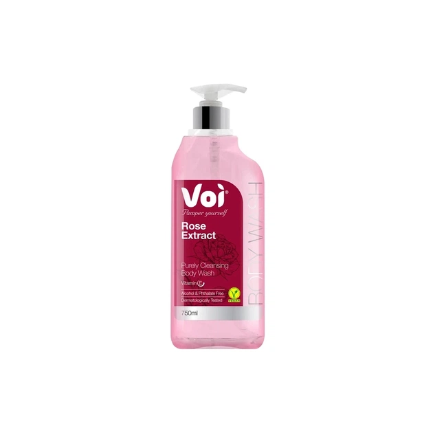 Гель для душа Voi Pamper Yourself Rose Extract Purely Cleansing Body Wash 750 мл (8681608223491) - изображение 1