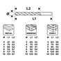 Набір свердл Graphite по металу, дереву, цеглі, 3–6,8,10мм, 18шт (54T430) - зменшене зображення 3