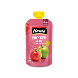 Дитяче пюре Hame Pouch Яблоко, персик, 100 г (8595139797515) зображення 1