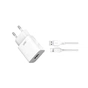 Зарядное устройство XO L99 USB 12W + cable USB to Lightning white (L99-L-WH) - уменьшенное изображение 2