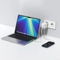 Зарядний пристрій Belkin 2xUSB-C 67W GaN PD3.2 PPS + built-in cable USB-C 1.0m white (WCH022KQWH) - зменшене зображення 10