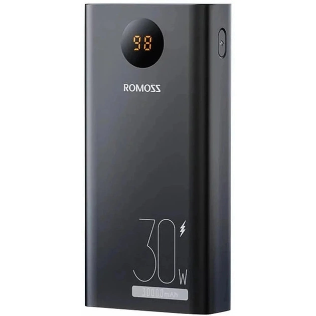 Універсальна мобільна батарея Romoss PEA30 30000mAh 30W Black (PEA30-292-2111H) - зображення 1