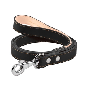 Повідець для собак Collar подвійний з прошивкою Ш 14 мм Д 122 см чорний (04521) зображення 1