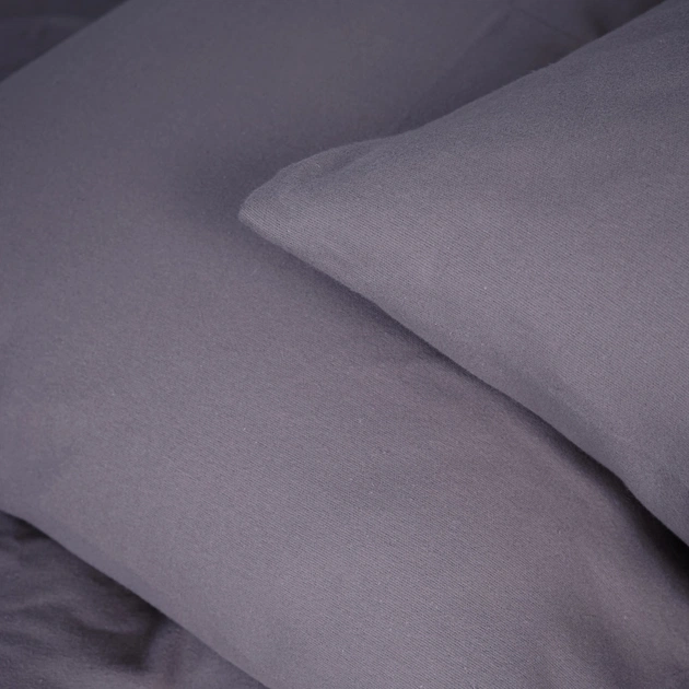 Постільна білизна MirSon 001 Ash grey Фланель 2x143x210 Сімейний (2200009648144) - picture 9