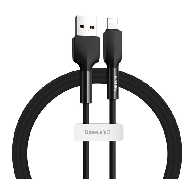 Дата кабель USB 2.0 AM to Lightning 1.0m black Baseus (CALGJ-01) - зображення 1