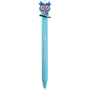 Ручка кулькова Yes Cute owl автоматична 0,7 мм синя (412007) зображення 1