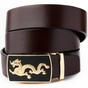 Ремінь Vintage Чоловічий золотий дракон Коричневий (20259) - зменшене зображення 1