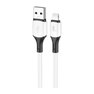 Дата кабель USB 2.0 AM to Lightning 1.0m silicone white Wibrand (WI.DC/MA1W-UL) изображение 1