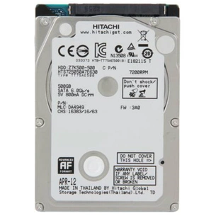 Жорсткий диск для ноутбука 2.5" 500GB WDC Hitachi HGST (0J38075 / HTS725050A7E630) зображення 1