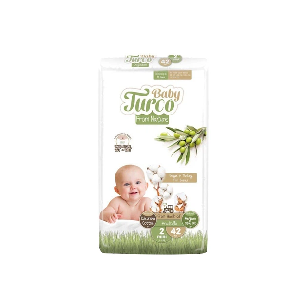 Підгузки Baby Turco Mini Розмір 2 (3-6 кг) 42 шт (8682241200023) - изображение 1