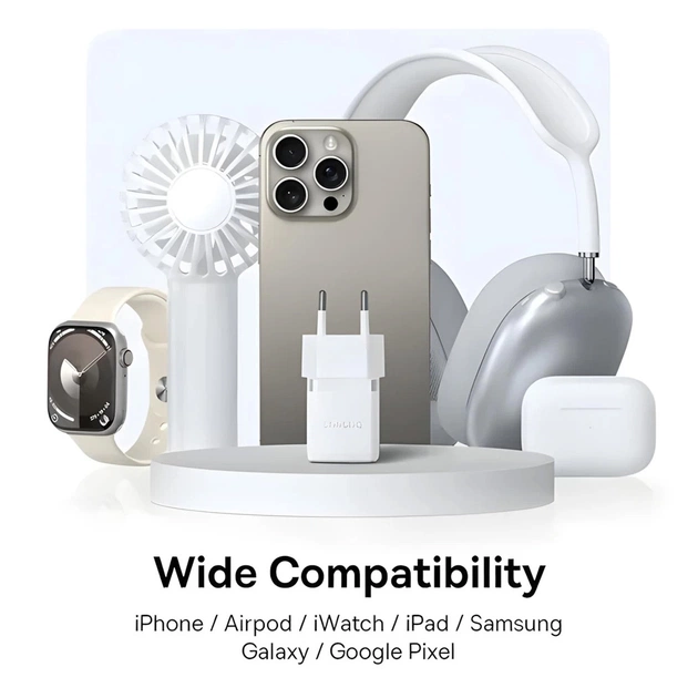 Зарядний пристрій Baseus 1xUSB-C 20W + 1xUSB white + cable USB-C to USB-C 60W 1.0m (P10111608213-01) - picture 9