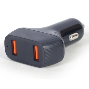 Зарядний пристрій Gembird 2 port 36W QC3.0 (TA-U2QC3-CAR-01) зображення 1