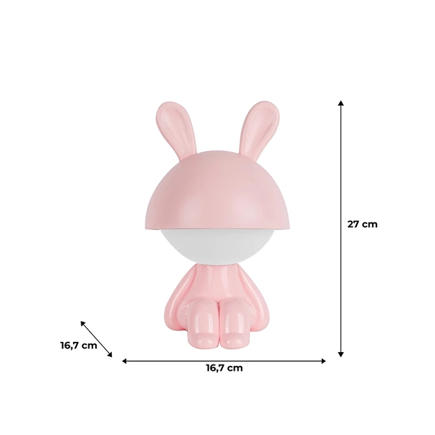 Нічник Kite Світильник LED з акумулятором Cute Bunny, рожевий (K25-316-1-2) - picture 6