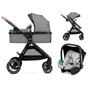 Коляска Kinderkraft 3 в 1 Esme Moonlight Grey (KSESME00GRY3000) (5902533925681) - зменшене зображення 1