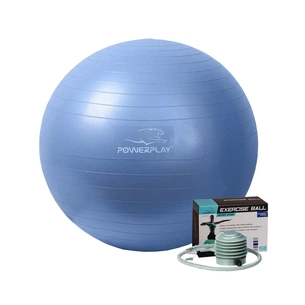 М'яч для фітнесу PowerPlay 4001 65см Блакитний + помпа (PP_4001_65_Blue) зображення 1