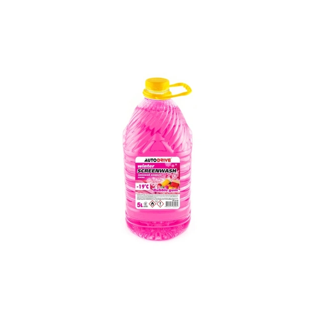 Омивач автомобільний AUTO DRIVE WINTER SCREEN WASH BUBBLE GUM -19 °С, ПЕТ 5 л (AD0138) - изображение 1