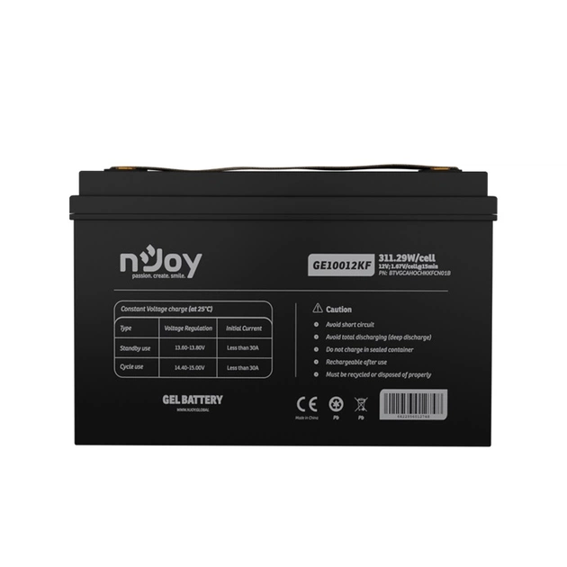 Акумуляторна батарея Njoy GE10012KF 12V 100AH (BTVGCAHOCHKKFCN01B) GEL - зображення 5