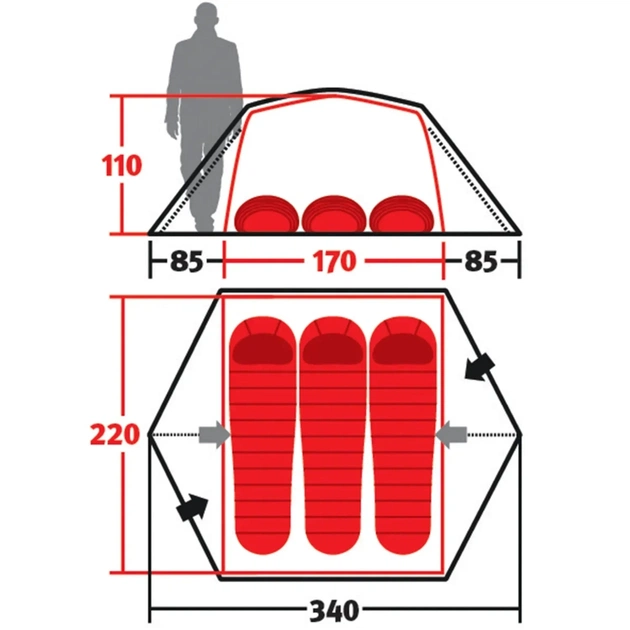 Палатка Wechsel Charger 3 TL Laurel Oak (231009) (DAS303106) - изображение 3
