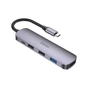 Концентратор HOCO USB-C to HDMI+USB3.0+2xUSB2.0+PD HB27 Metal Gray (6931474769329) - зменшене зображення 3