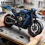 Конструктор мотоцикл Track Dominator Retro Blue 1:8 - уменьшенное изображение 2