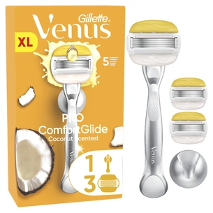 Бритва Gillette Venus Pro ComfortGlide Coconut з 3 змінними картриджами + гачок для бритви (8700216970105) зображення 1