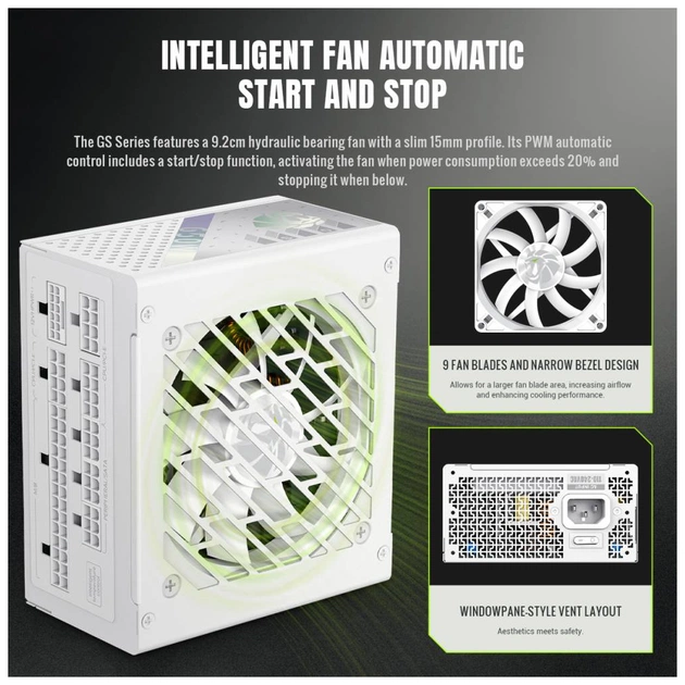 Блок живлення Gamemax 650W (GS 650G WH V25) - picture 4