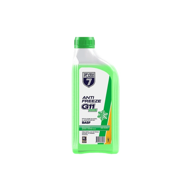 Антифриз 7FLAGS Super G11 зелений ПЕ 0,945кг (7350118360286) - изображение 1
