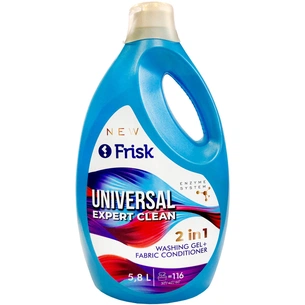 Гель для прання Frisk Universal Expert Clean 2 in 1 5.8 л (4820197121281) зображення 1