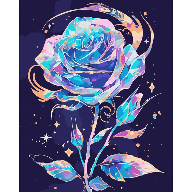 Картина по номерам Santi Блискуча троянда 40х50 см LED підс (956647) - picture 1