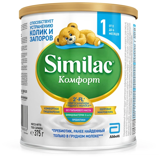 Дитяча суміш Similac Комфорт 1 молочна 375 г (8427030006833) - изображение 1