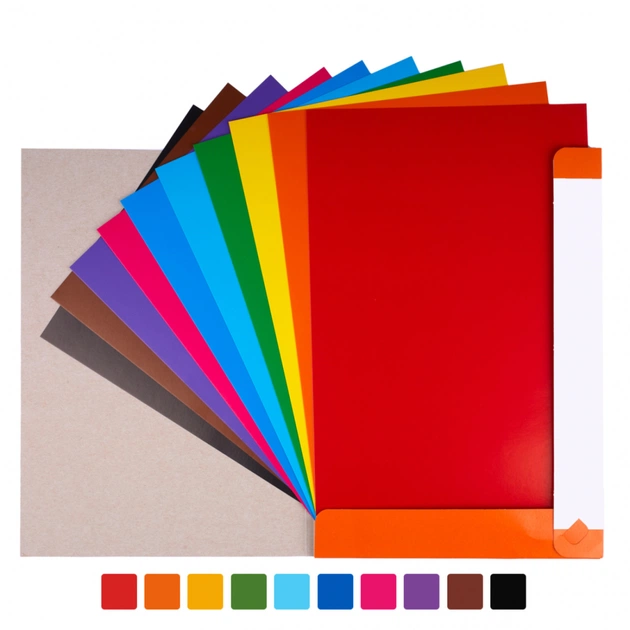 Кольоровий картон Yes односторонній А4 Orange Line 10 аркушів (954895) - зображення 2