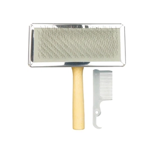 Гребінець для тварин Trixie для догляду за шерстю і підшерстям у собак 14х11.5 см (4011905023564) изображение 1