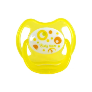 Пустушка Baby Team латексна, класична 0+ міс. (3220_жовтий) зображення 1