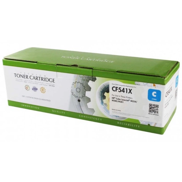 Картридж Static Control HP CLJ CF541X (203X) 2500ст cyan (002-01-SF541X) - зображення 1