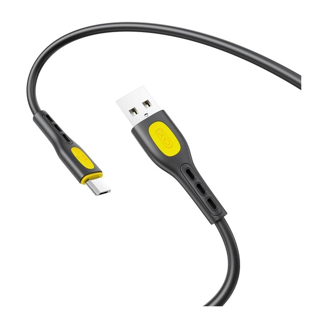 Дата кабель USB 2.0 AM to Micro 5P 1.0m black XO (NB280_M_Black) - изображение 1