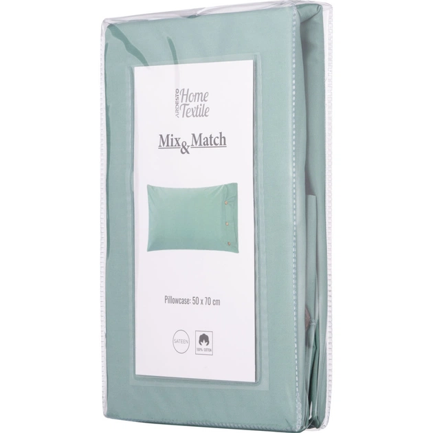 Наволочка Ardesto Mix&Match 50х70см сатин, шавлія (ART5070PCG) - picture 4