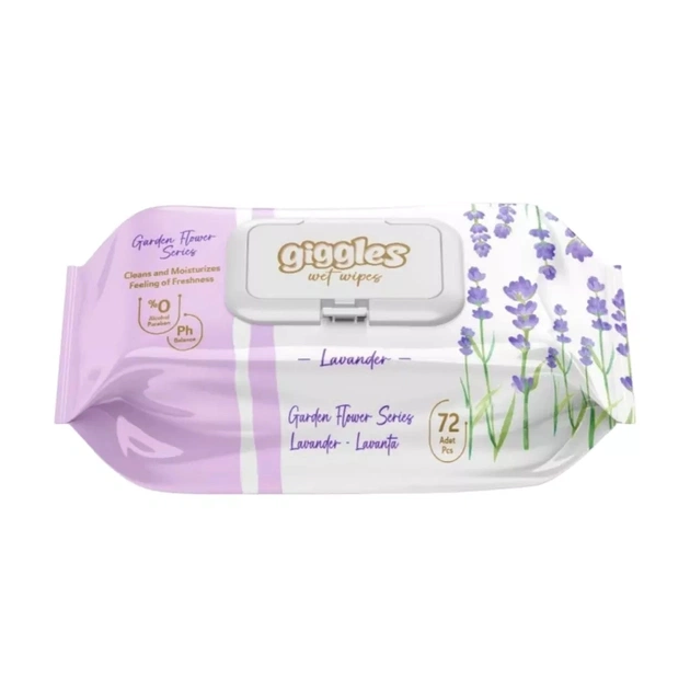 Детские влажные салфетки Dolphin Lavander з клапоном 72 шт (8680131207428) - изображение 1