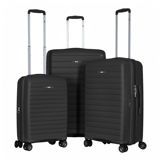 Набір валіз 2E Aero (L+M+S), чорні (2E-SPP-AERO-SET3-BK) - зображення 1