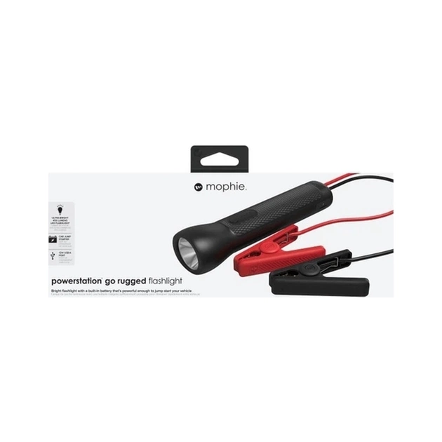 Пуско зарядний пристрій Mophie 9900mAh 2A, бустер 400A, вбудований ліхтарик 450lm, Black (53046) - picture 11