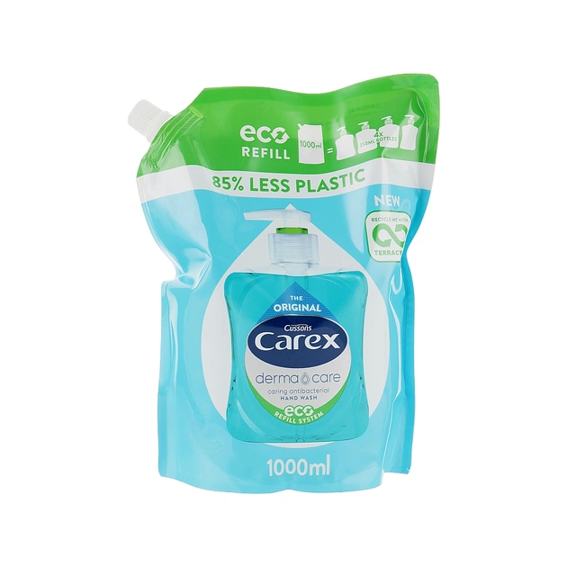 Рідке мило Carex Splash антибактеріальне змінний блок 1 л (5000101168079) - зображення 1