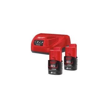 Набір акумулятор + зарядний пристрій Milwaukee Li-Ion M12 NRG-202 + ЗП, 2x2Ah (4933459209) зображення 1